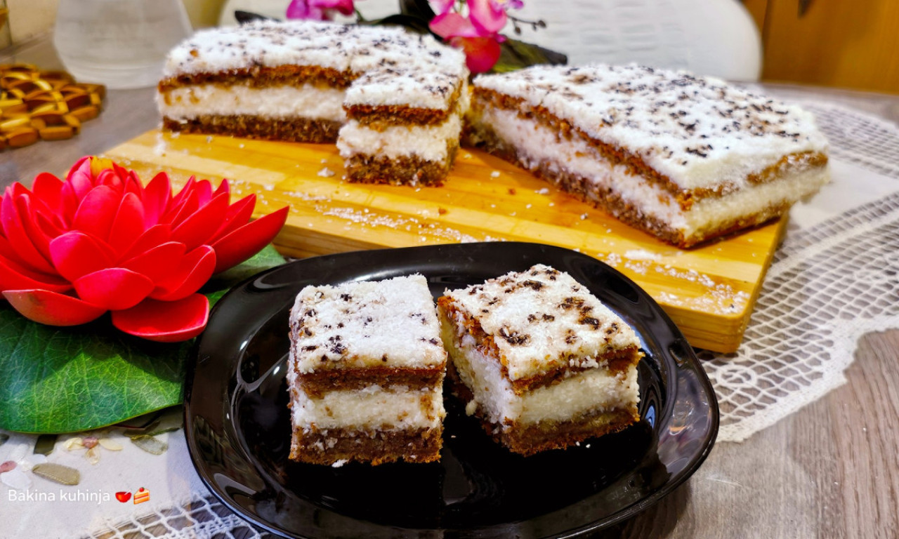 KOLAČ KOJI SE TOPI U USTIMA Kokos i krem, to je prava kombinacija!