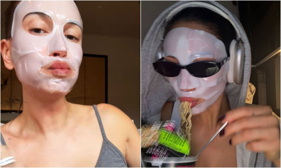 HEJLI BIBER POKRENULA NOVI TREND Teodora Džehverović ga odmah ispratila — jela nudle sa maskom na licu!