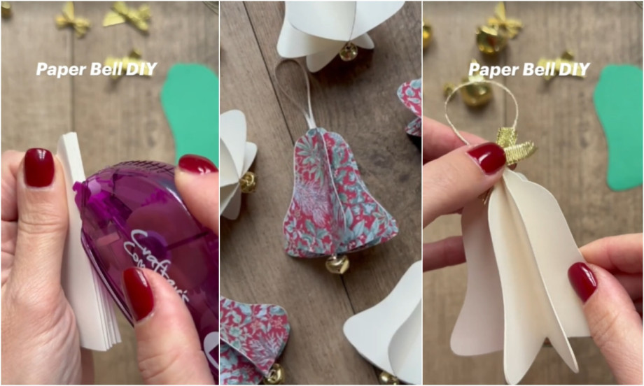NAPRAVITE PRAZNIČNE ZVONČIĆE OD PAPIRA Kreativan i brz DIY ukras koji će transformisati jelku (VIDEO)