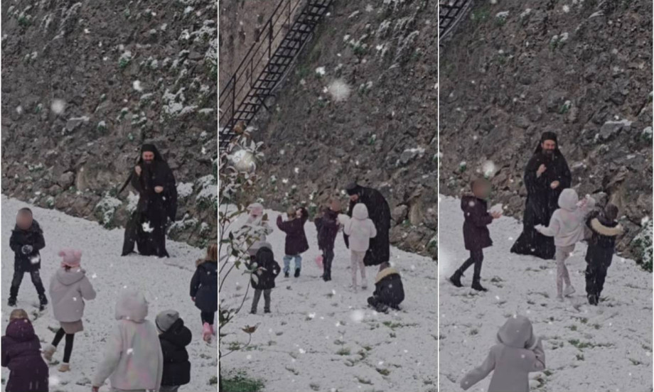 NAJLEPŠA SLIKA LJUBAVI KOJU ĆETE VIDETI Iguman i deca u igri koja vraća nadu (VIDEO)