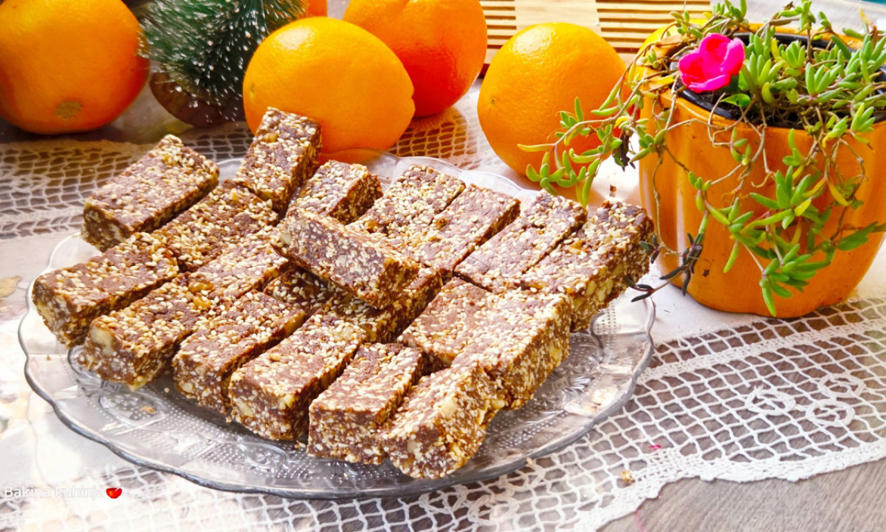 KRALJICE SLAVSKOG STOLA Čokoladne kocke sa susamom, orasima i cimetom!