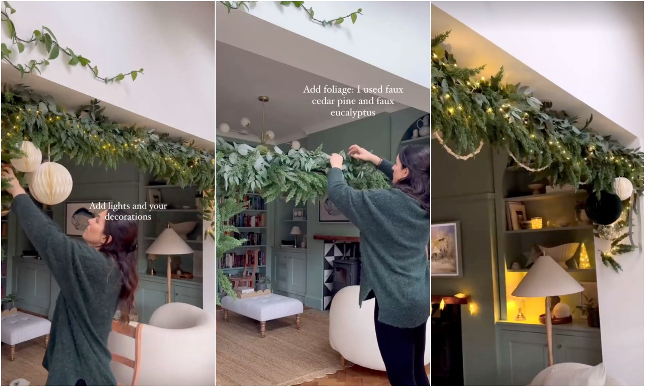 NEMA BUŠENJA NI MAJSTORA Kako da napravite girlandu pomoću drške za zavese (DIY VIDEO IDEJA)