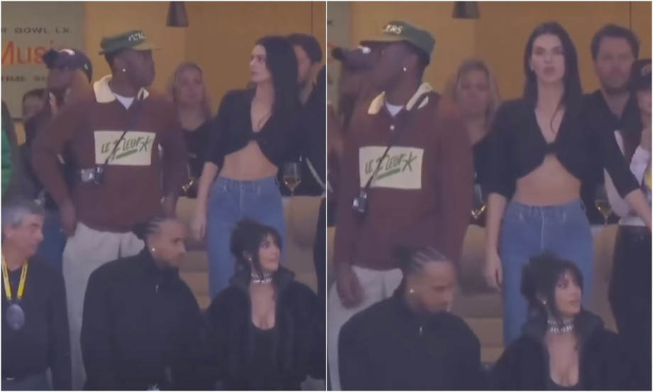 KIM GA STISLA, PA NE PUŠTA Kim Kardašijan i Luis Hamilton izgledali kao par na Superbolu! (VIDEO)