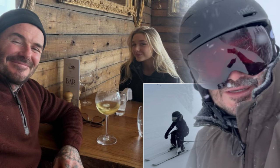 SA TATOM NA SKIJANJU JE NAJBOLJE Bekam pokazao ko mu je sada centar sveta! (VIDEO)