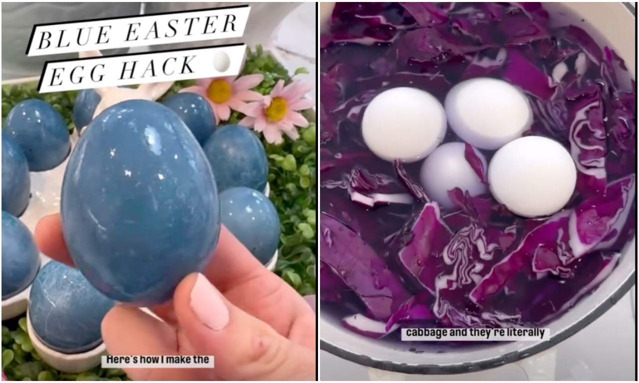 PLAVA JAJA BEZ HEMIJE Ovaj trik sa kupusom oduševio je sve za Uskrs (DIY VIDEO)