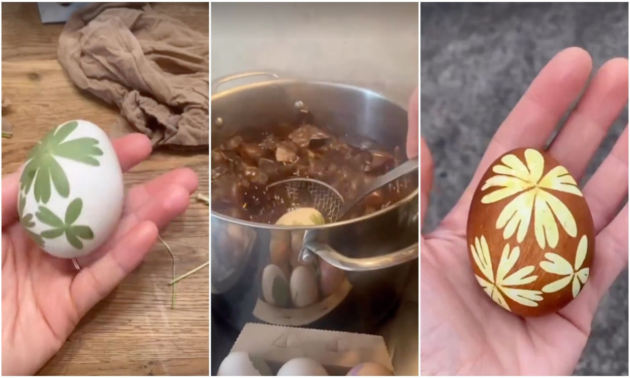 STARA SRPSKA TEHNIKA Jaja u lukovini sa biljkama izgledaju nestvarno (VIDEO)