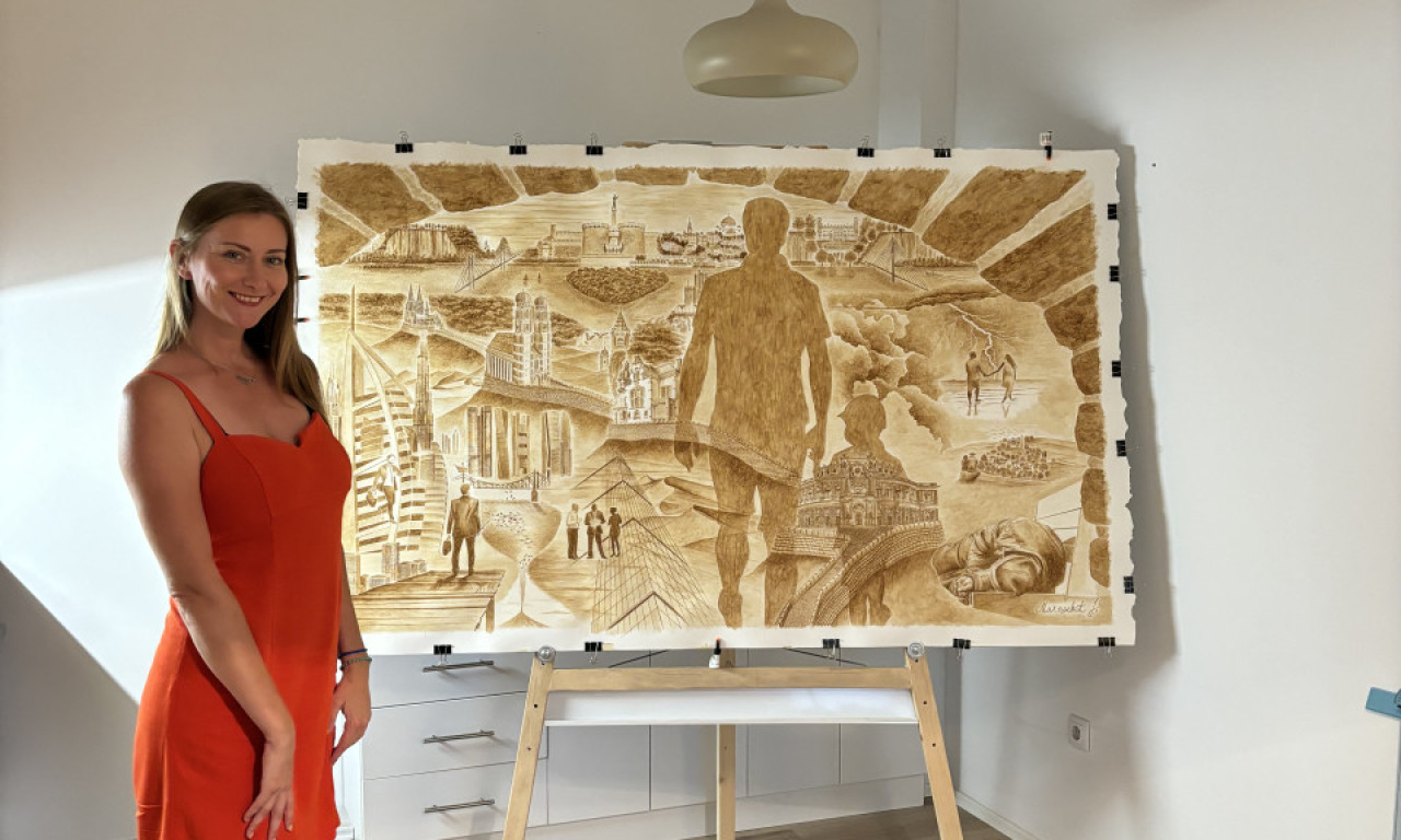 JELENA OSTAVILA SIGURAN POSAO I KRENULA OD NULE Slika kafom i poručuje, "Napravite prvi korak, posle i Bog pomogne"