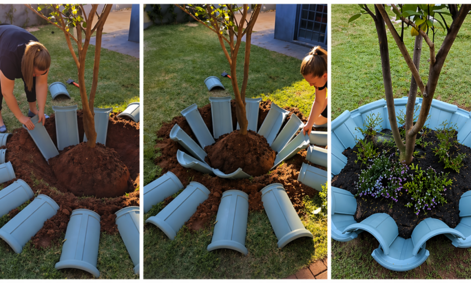 VIŠAK CREPOVA U DVORIŠTU? Napravite prelep ukras oko drveta i cveća bez velikih troškova (URADI SAMA VIDEO)