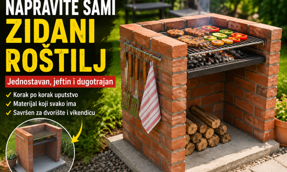 SAMI NAPRAVITE ZIDANI ROŠTILJ U DVORIŠTU Jednostavan DIY projekat koji izgleda kao iz restorana (PLAN I DIMENZIJE)