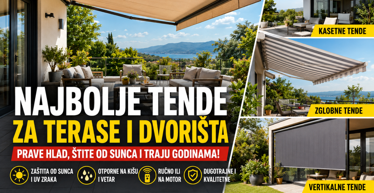 NAJBOLJE TENDE ZA TERASE I DVORIŠTA Evo koje prave najbolji hlad tokom paklenih vrućina