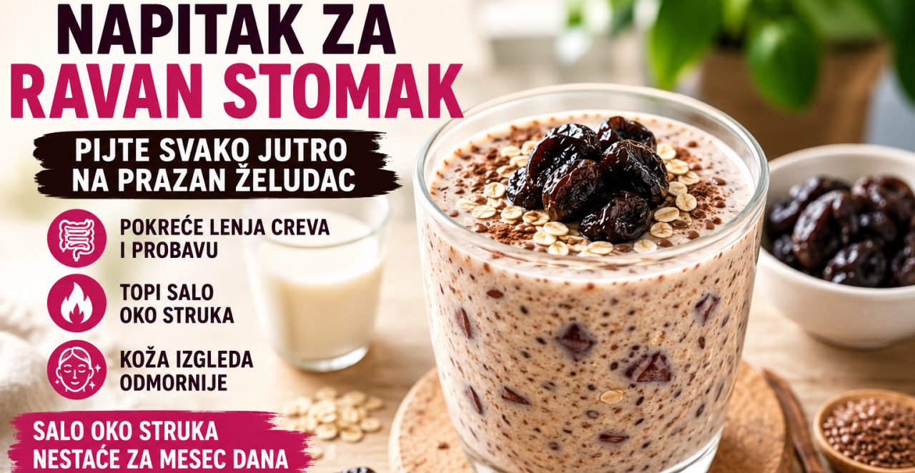 NAPITAK ZA RAVAN STOMAK PIJE SE SVAKOG JUTRA Pomaže probavi, a mnogi tvrde da se salo oko struka topi brže