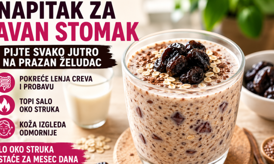 NAPITAK ZA RAVAN STOMAK PIJE SE SVAKOG JUTRA Pomaže probavi, a mnogi tvrde da se salo oko struka topi brže