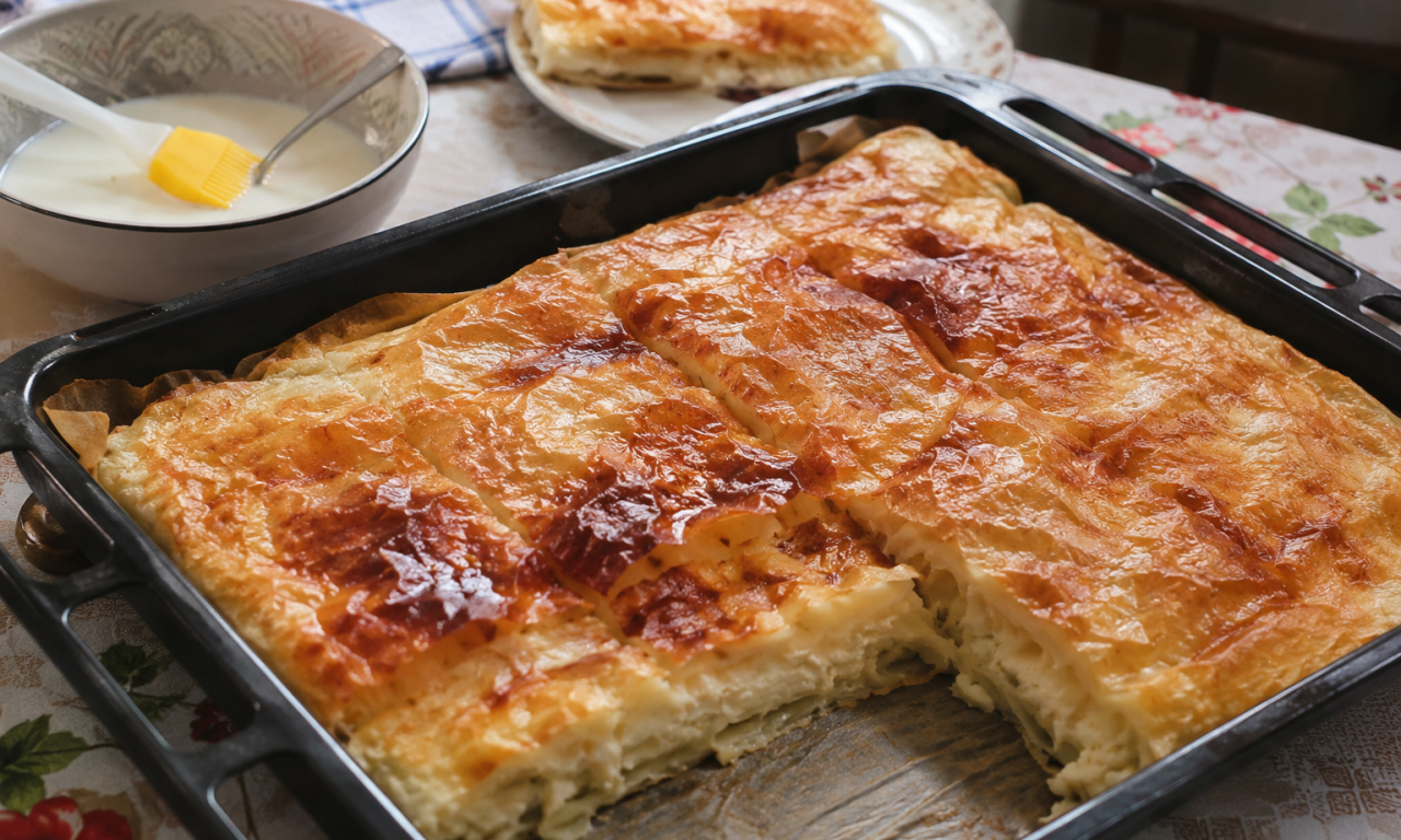 PITA ĆE BITI KAO IZ PEKARE Premažite je sa ova 2 sastojka i biće hrskava spolja, a sočna iznutra