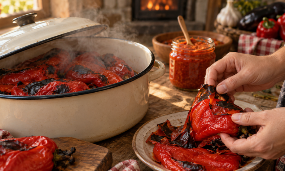 PAPRIKE ĆE SE LJUŠTITI GOTOVO SAME Stari makedonski trik štedi sate, a ajvar čini gušćim